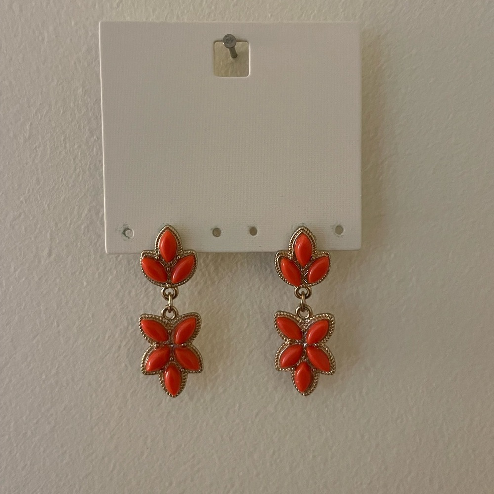 3/$10 Orange Statement Earrings